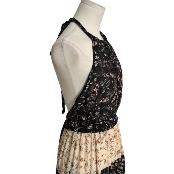 LULUS Mixed Message Black and Beige Floral Print
Halter Maxi Dress Size M Party - Picture 9 of 9